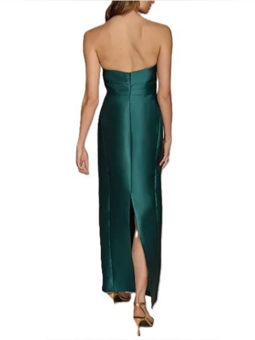 NWT Donna Karan Green Strapless Sweetheart Gown Size 4 - Picture 4 of 13